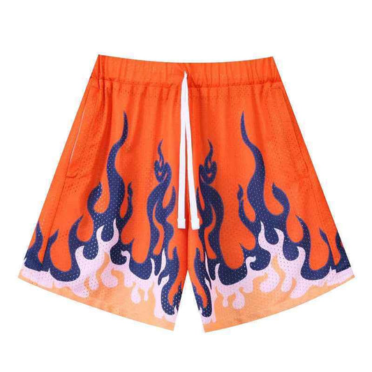 We Outside Summer Flame Shorts Orange Red & White