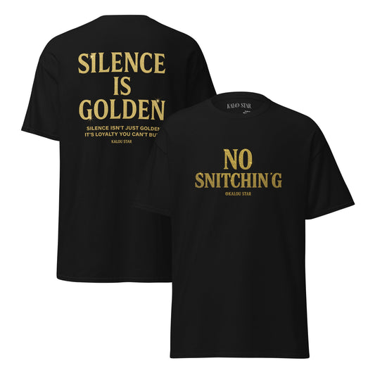 No Snitching T-Shirt – Gold
