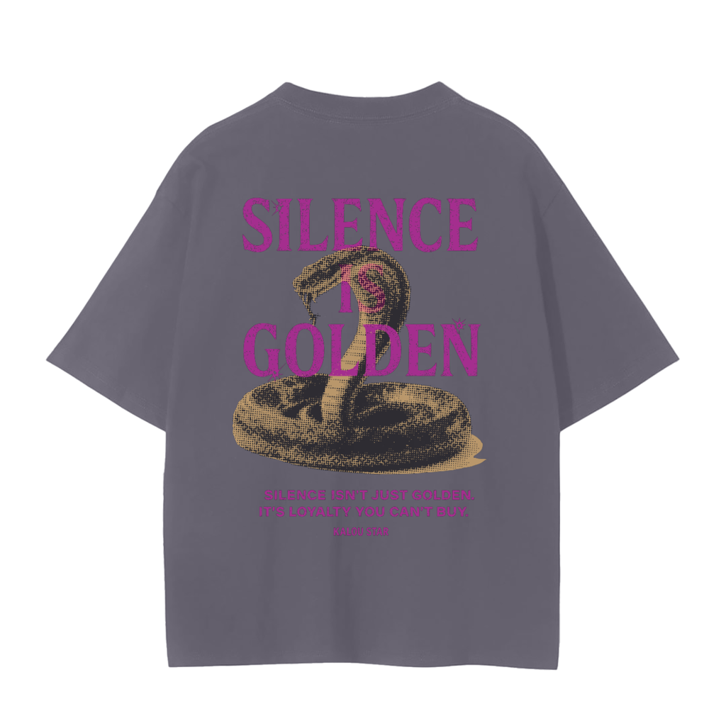 Silence is Golden T-Shirt Purple