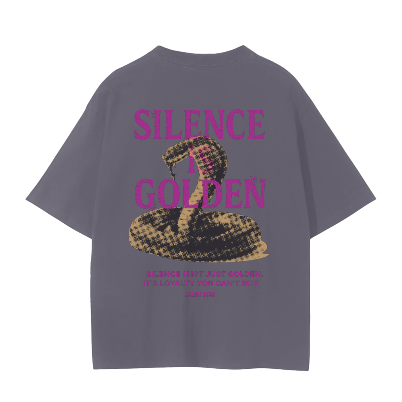 Silence is Golden T-Shirt Purple