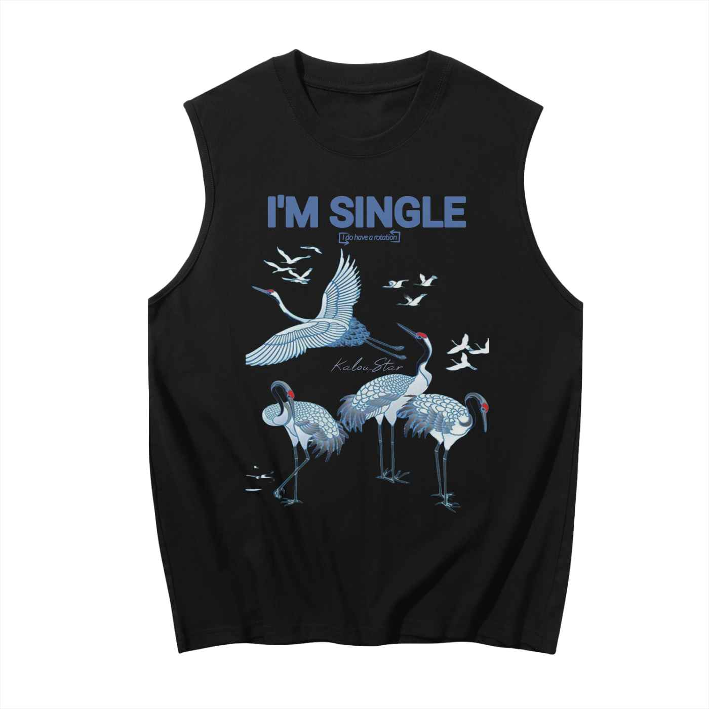 Military Blue Sleeveless Tank Top