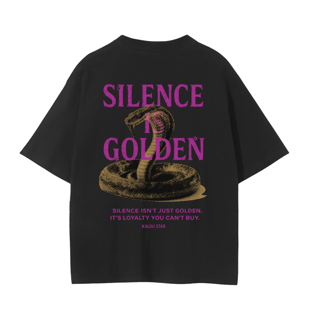 Silence is Golden T-Shirt Purple