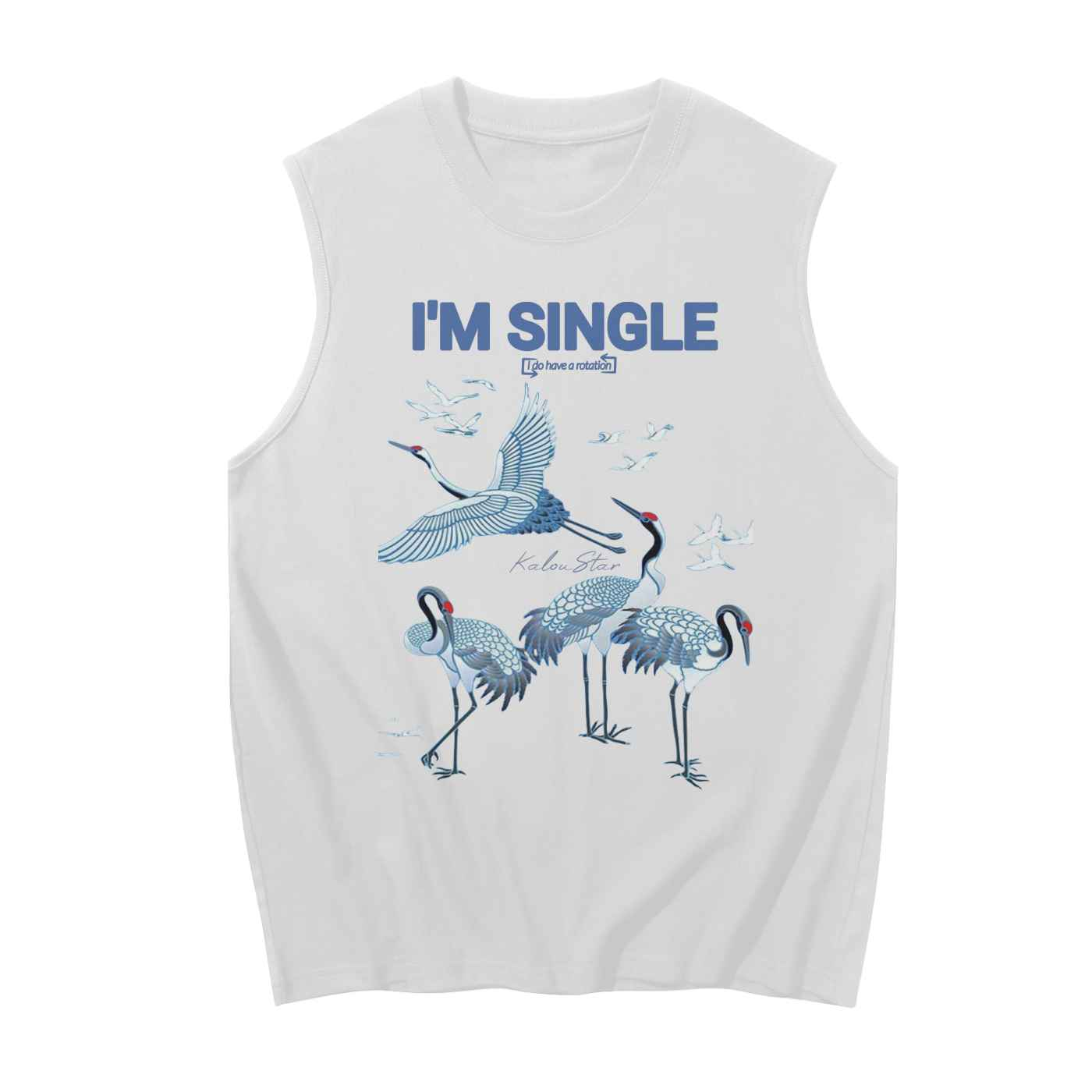 Military Blue Sleeveless Tank Top