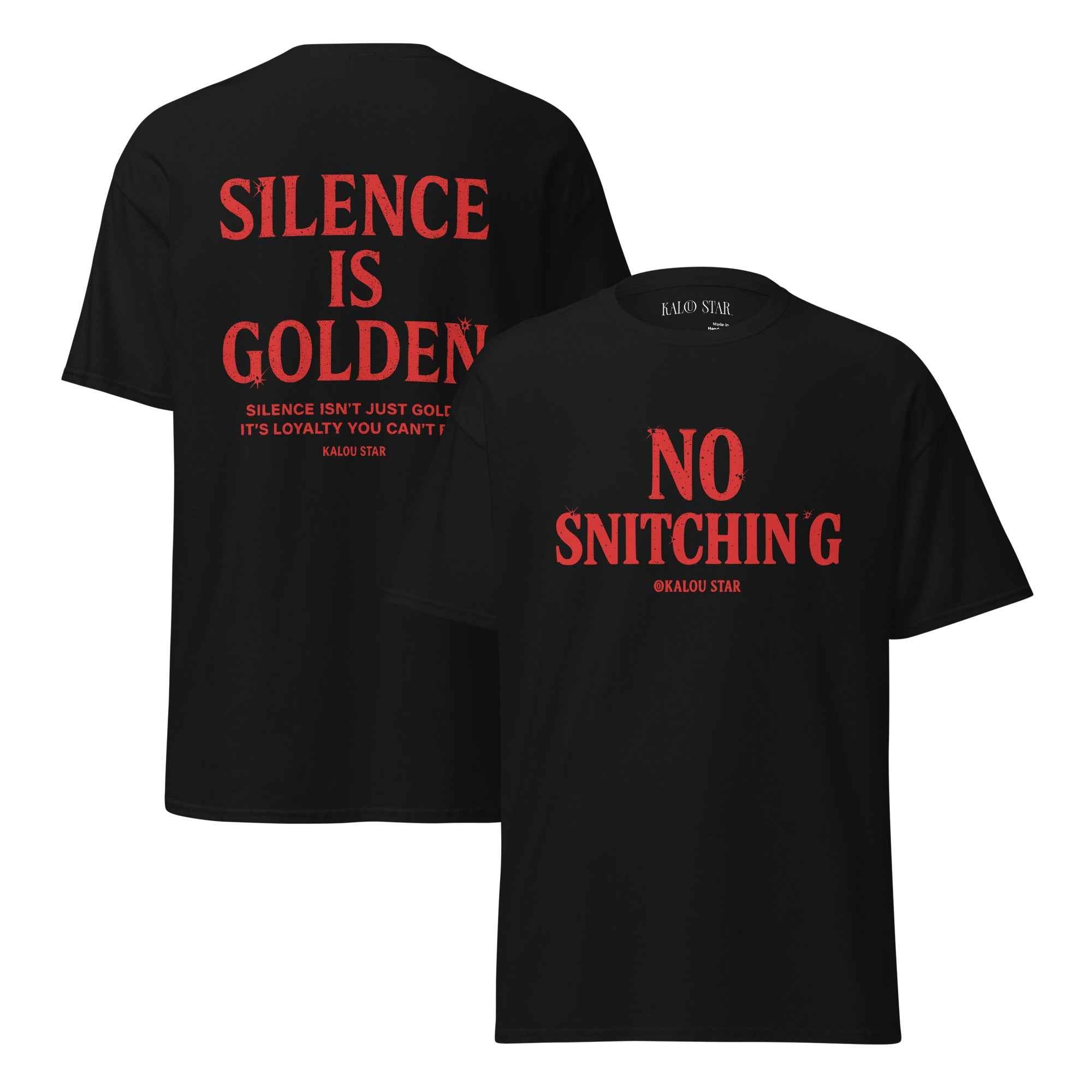 No Snitching T-Shirt – Red