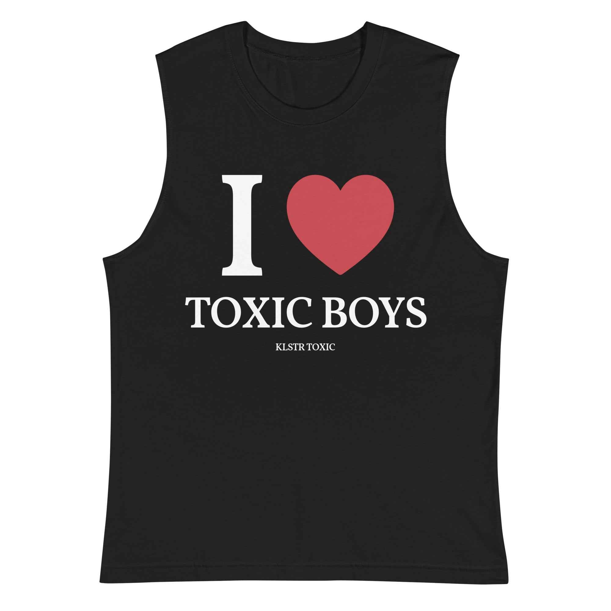 I Love Toxic Boys Sleeveless Shirt Black – Muscle Tank for Men & Women